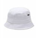 Kapa za tenis Lacoste Organic Cotton Bucket Hat - white