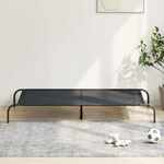 vidaXL Povišeni krevet za pse crni 150x90x20 cm tekstil i čelik