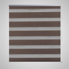 Rolo smeđe zavjese sa zebrastim linijama 120 x 175 cm
