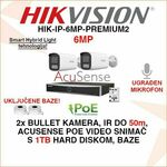HIKVISION 6MP POE SET SA 2 KAMERE I SVOM OPREMOM HIK-IP-6MP-PREMIUM2