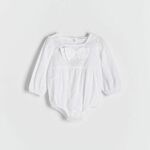 Reserved - BABIES` BODY SUIT - bijela bijela 100% PAMUK 873CY-00X