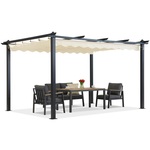 Pergola tarasowa Barbados 3x4 m Garden Point antracyt-beż