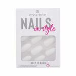 Essence Nails In Style umjetni nokti sa samoljepljivim jastučićima 12 kom nijansa 15 Keep It Basic za žene