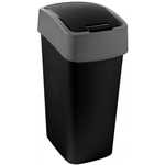 CURVER FLIP BIN kanta za otpad, 45 l, crna/srebrna