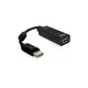 Adapter DELOCK, DisplayPort 1.1 (M) na HDMI (F), 22cm