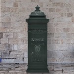 vidaXL Poštanski sandučić sa stupom u vintage stilu nehrđajući zeleni