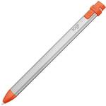 Logitech Crayon olovka za zaslon ponovno punjivi, zamjenljiv vrh od karbonskih vlakana, s preciznim vrhom za pisanje, Bluetooth, tehnologija blokiranja dlana narančasta, srebrna