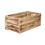 AtmoWood Drvena gajba od paljenog drveta 60 x 30 x 24 cm