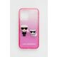 Etui za telefon Karl Lagerfeld iPhone 13 Mini 5,4'' boja: ružičasta - roza. Etui za iPhone iz kolekcije Karl Lagerfeld. Model izrađen materijala s tiskom.