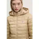 Jakna Guess Jeans boja: bež, za prijelazno razdoblje, W5RL99 WHAB2