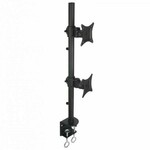 Double twin desk LCD / LED desk stand 13-27 inch double, black