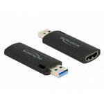 Adapter DELOCK, USB-A 2.0 (M) na HDMI (Ž) Video Capture, 4K 30Hz, crni 88307