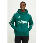Dukserica adidas Tiro boja: zelena, s kapuljačom, s tiskom, IW5938