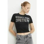 Majica kratkih rukava Versace Jeans Couture za žene, boja: crna, 77HAHL00 CJ02L