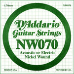 D'Addario NW 070 Pojedinačna žica za gitaru