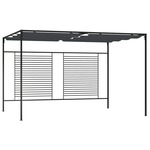 vidaXL Sjenica s pomičnim krovom 4 x 3 x 2,3 m antracit 180 g/m²