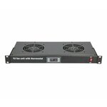 Extralink 19" RACK MOUNT FAN PANEL (2 FANS) WITH THERMOSTAT Pločica za ventilator