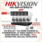 HIKVISION 5MP SMART HYBRID SET S 10 KAMERA I OPREMOM HIK-5MP-HYBRID10