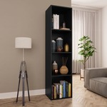 vidaXL Ormarić za knjige/TV crni 36 x 30 x 143 cm od iverice