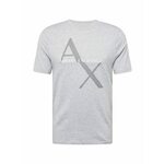 ARMANI EXCHANGE Majica siva melange / crna / bijela