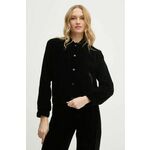 Bomber jakna Pepe Jeans FALLON za žene, boja: crna, za prijelazno razdoblje, PL402501