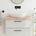 vidaXL Kupaonska radna ploča 80x50x(2-6) cm netretirano masivno drvo
