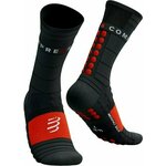 Compressport Pro Racing Socks Winter Run Black/High Risk Red T1 Čarape za trčanje