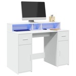 vidaXL Radni stol LED bijeli 120 x 55 x 91 cm od konstruiranog drva