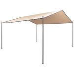 vidaXL Sjenica/Paviljon/Šator s Pokrovom 4x4 m Čelični Bež