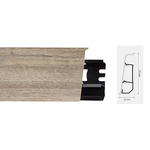 Lajsna za laminat ARBITON PVC Indo duljina 2,5m - visina 70mm - 112 bradford oak