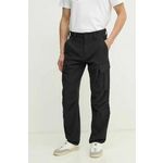 Hlače G-Star Raw za muškarce, boja: crna, ravni kroj, D23677-D517