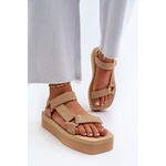 FI1 Women's Platform Sandals in Beige Edireda smeđa
