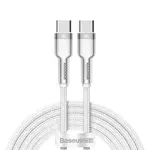 BASEUS kabel Type- C do Type- C PD100W Metalni kabel CATJK-D02 2m bijeli