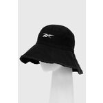 Pamučni šešir Reebok Classic boja: crna, pamučni - crna. Šešir iz kolekcije Reebok Classic. Model sa širokim obodom, izrađen od materijala s tiskom.