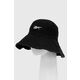 Pamučni šešir Reebok Classic boja: crna, pamučni - crna. Šešir iz kolekcije Reebok Classic. Model sa širokim obodom, izrađen od materijala s tiskom.