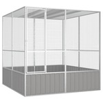 vidaXL Kavez za ptice sivi 213,5x217,5x211,5 cm od pocinčanog čelika