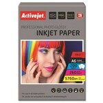 Foto papir Activejet 10 x 15 cm, Inkjet Glossy 260g, 200/1