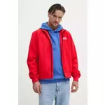 Jakna Red Bull Racing x Pepe Jeans MARINA WINDBREAKER boja: crvena, za prijelazno razdoblje, RM400012