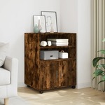 vidaXL Pokretni ormarić boja hrasta 60x48x81 cm konstruirano drvo