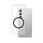 CARE by PanzerGlass® Flagship Case Clear w. Black QI Compatible Galaxy S25