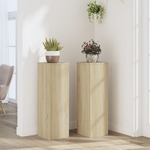 vidaXL Stalci za biljke 2 kom boja hrasta 25x25x80cm konstruirano drvo