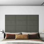 vidaXL Zidne ploče baršunaste 12 kom tamnosivi 60 x 30 cm 2,16 m²
