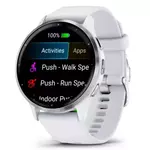 Garmin Venu 3 pametni sat, Silver Stainless Steel Bezel with Whitestone Case and Silicone Band