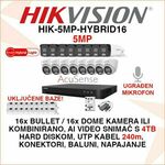 HIKVISION 5MP SMART HYBRID SET S 16 KAMERA I OPREMOM HIK-5MP-HYBRID16