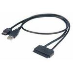 AKASA eSATA SATA + Prehrana transformator Crno 40cm AK-CBSA03-80BK
