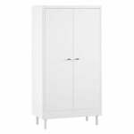 Bijela dječja garderoba od masivne bukve 100x190x55 cm Forrest – Vipack