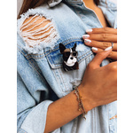Broszka DOG BROOCH Dstreet siva