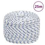 vidaXL Brodski konop bijeli 6 mm 25 m od polipropilena