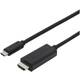 Digitus USB-C® / HDMI adapterski kabel USB-C® utikač, HDMI A utikač 5.00 m crna AK-300330-050-S sa zaštitom, dvostruko zaštićen USB-C® Display kabel