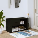 vidaXL Ormarić za cipele crni 80 x 35 x 45 cm od konstruiranog drva
